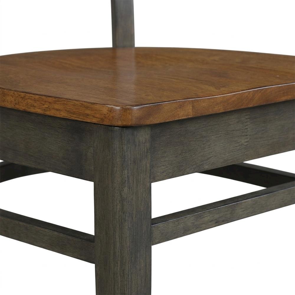 Solid Hardwood Farmhouse Dining Side Chairs, Set of 2. Picture 6