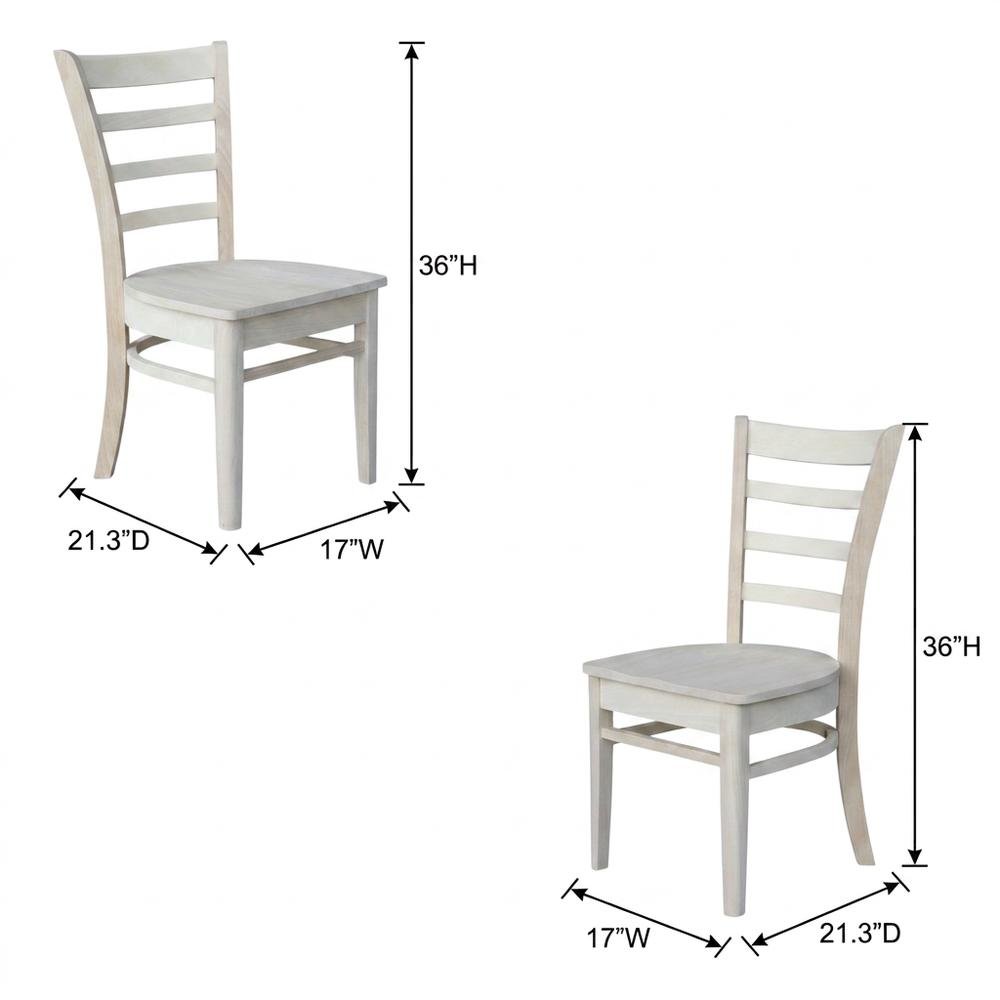 Unfinished Hardwood Dining Chairs for Kitchen and Dining Room Use. Picture 5