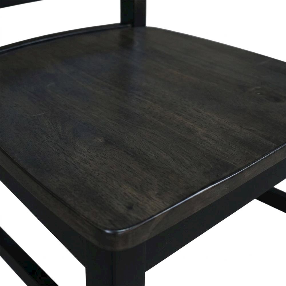 Solid Wood Dining Chairs with Washed Finish for Dining Room, Set of 2. Picture 7