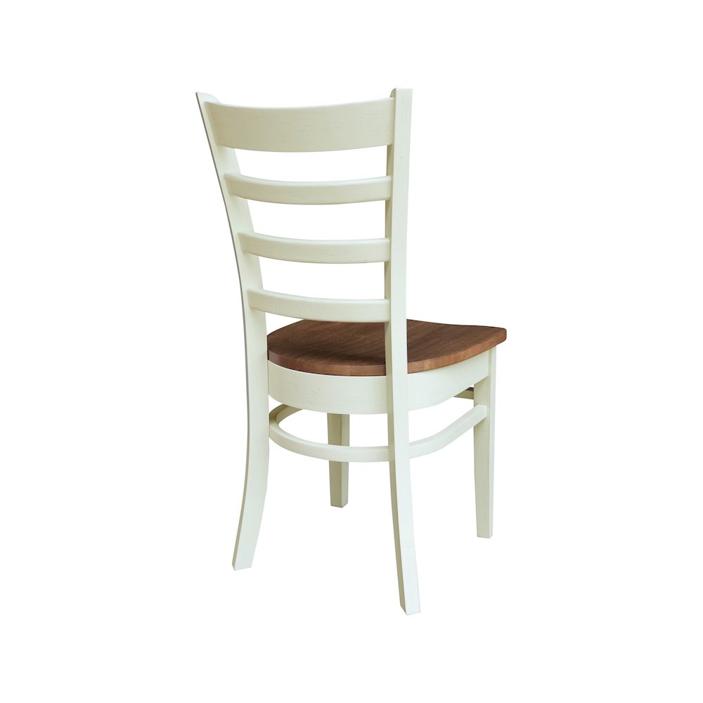 Set of Two Emily Side Chairs, Hickory/Shell. Picture 4