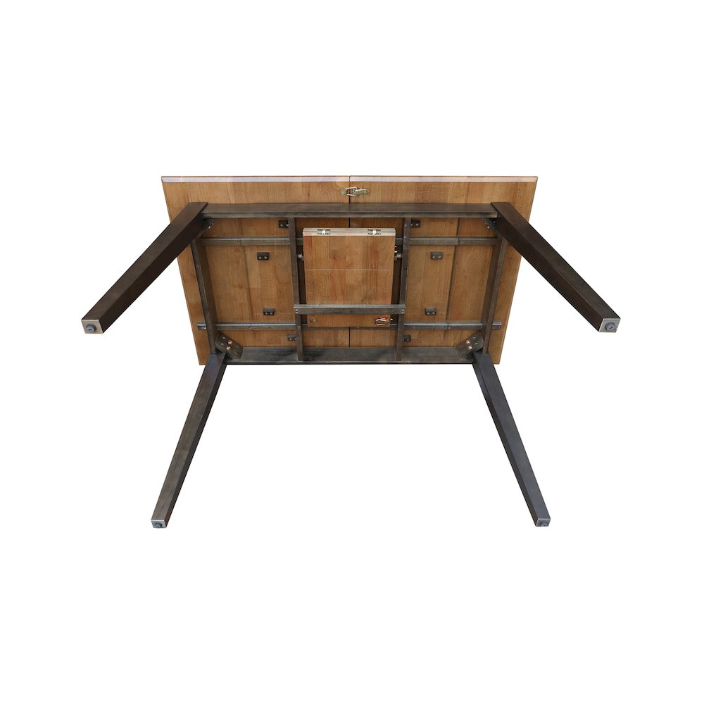 60" Butterfly Extension Dining Table, Modern Industrial Dining Table. Picture 9