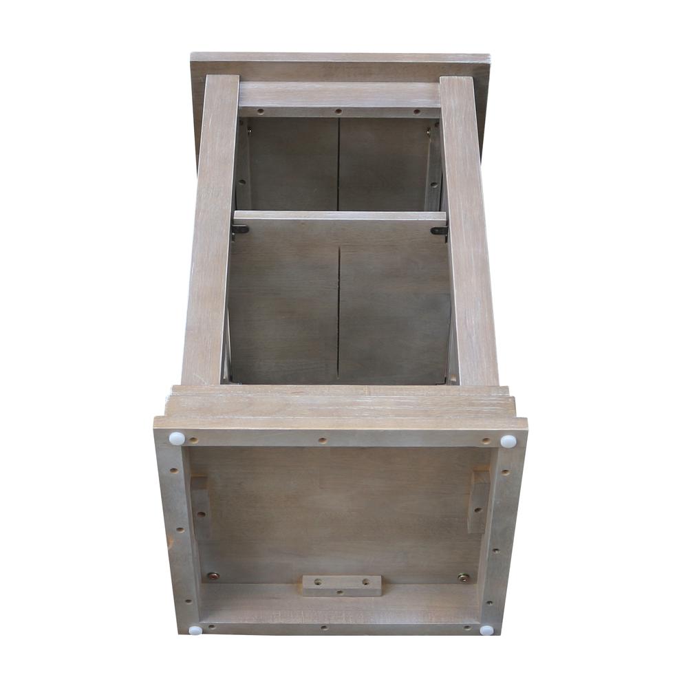 Hampton Accent Table With Shelves, Washed Gray Taupe. Picture 4