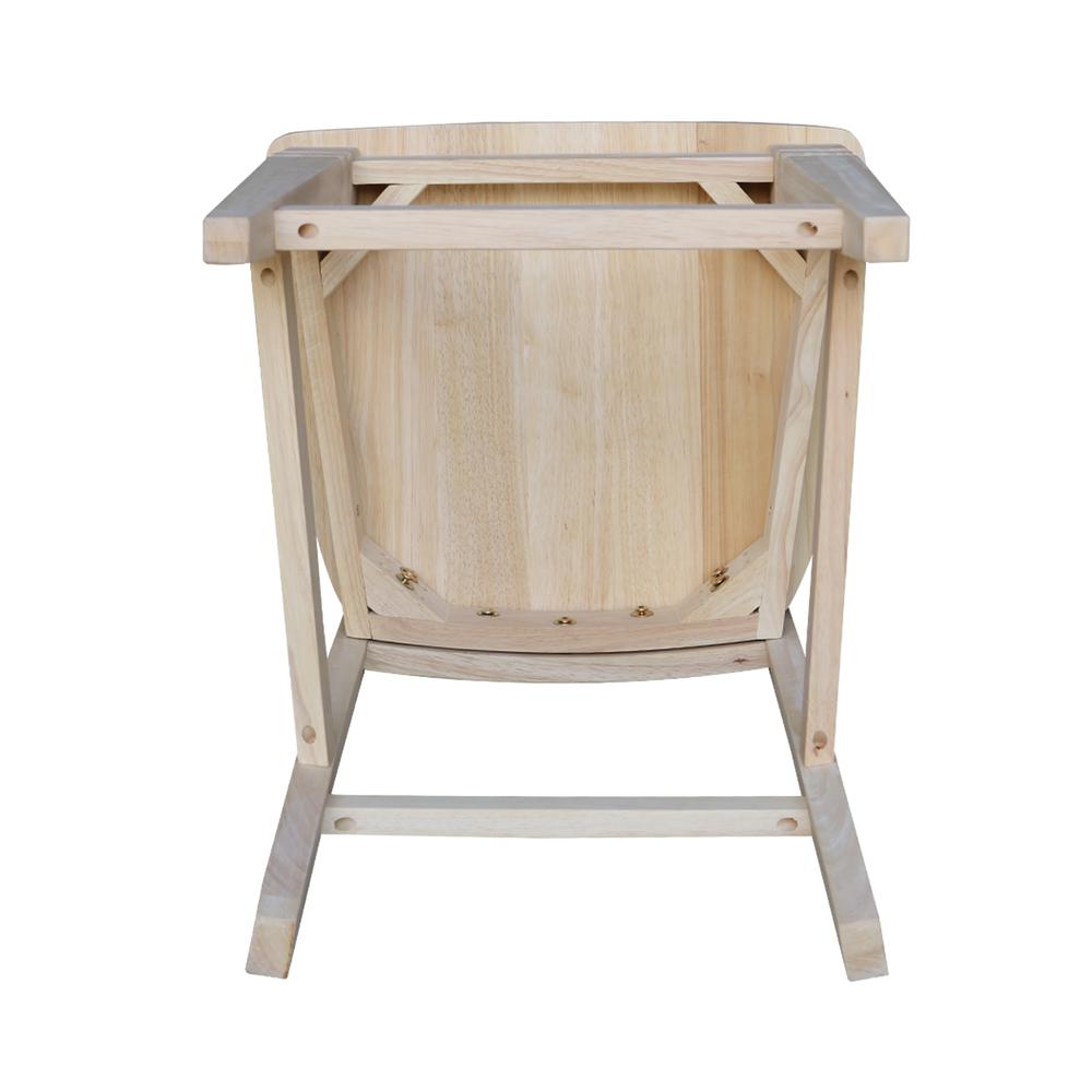 Java Counter height Stool - 24" Seat Height, Unfinished. Picture 4