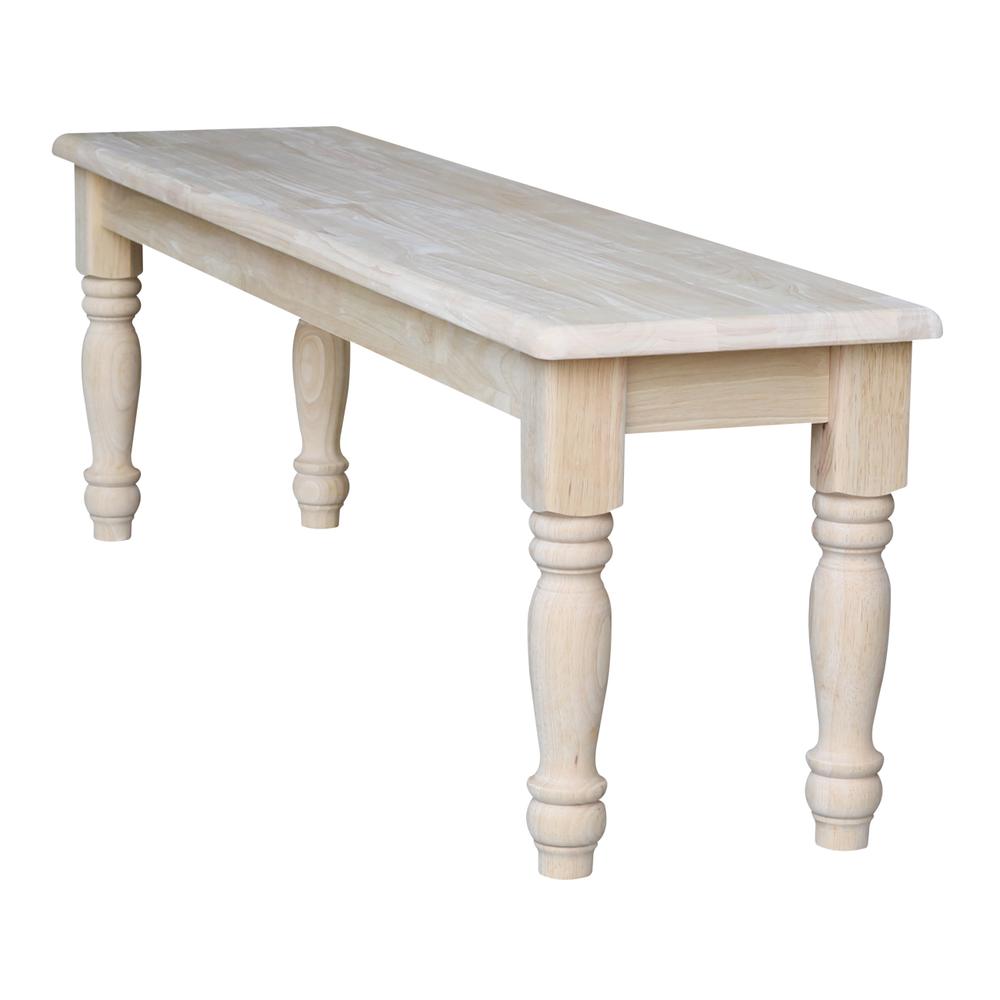 Farmhouse Bench, Unfinished. Picture 4