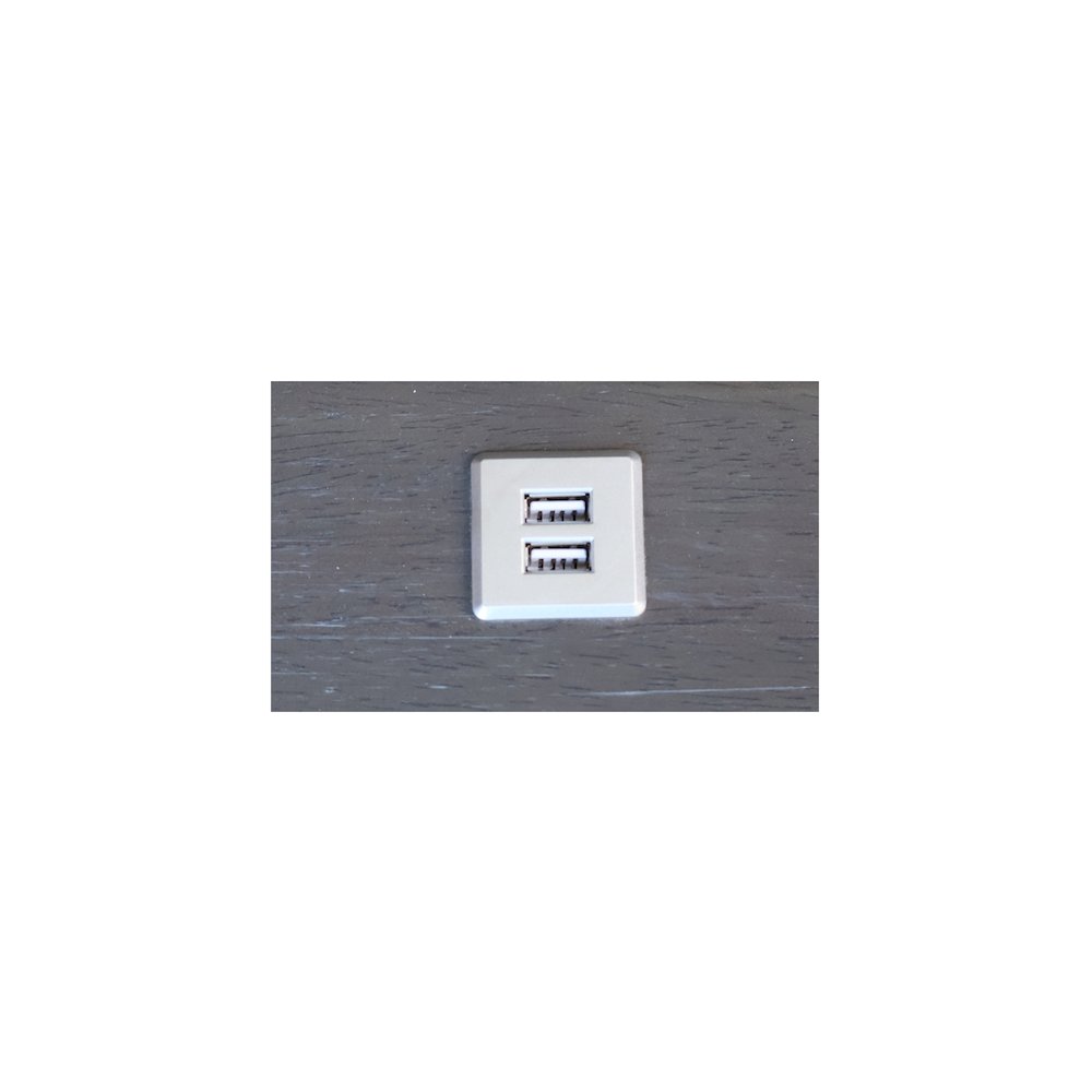 2-Drawer Nightstand with USB Charging, Mist & Heather Gray Bedside Table. Picture 10