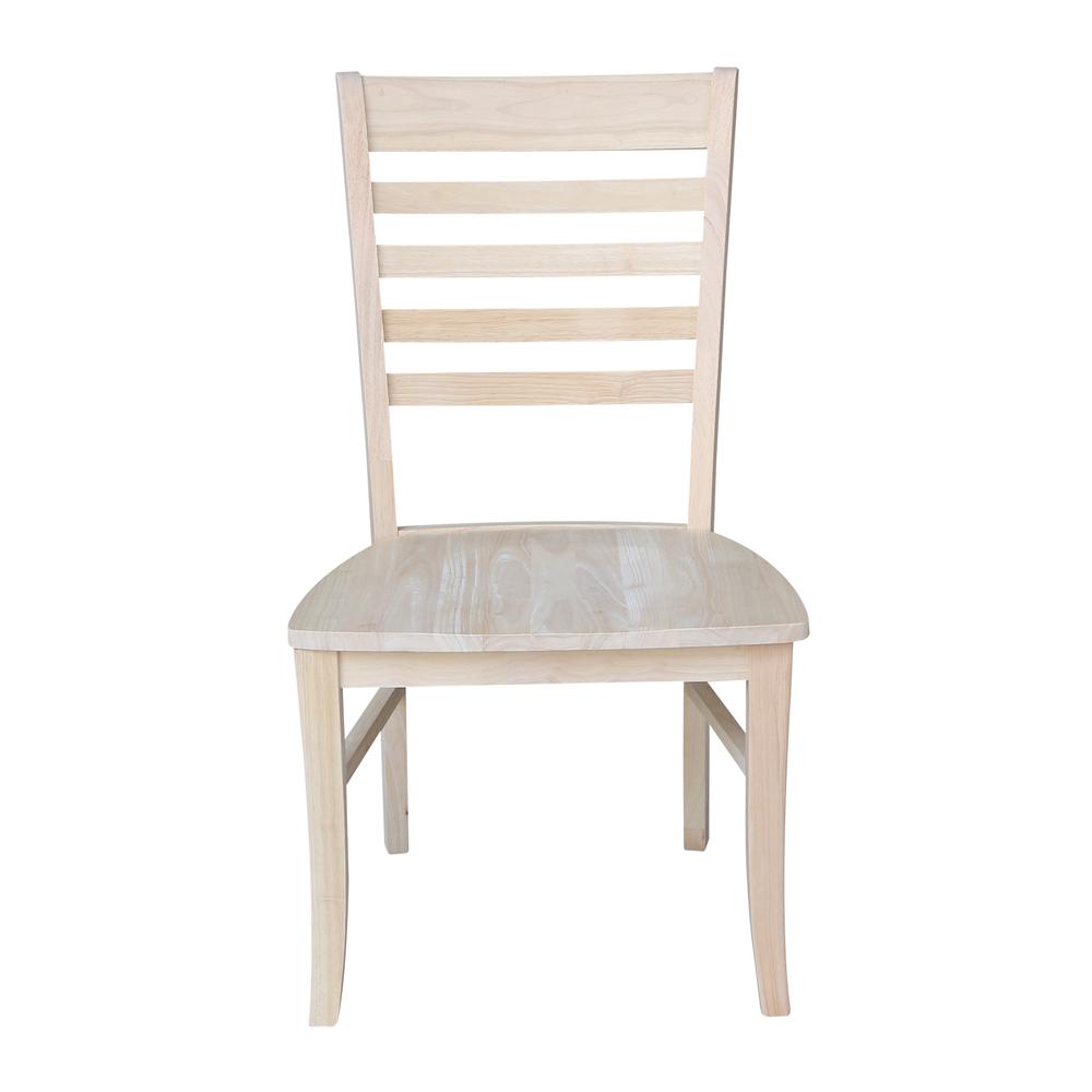 Set of Two Roma Ladderback Chairs, Unfinished. Picture 6