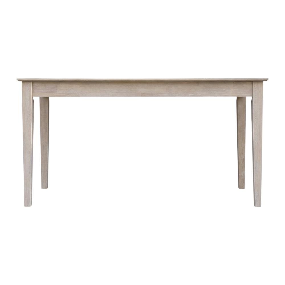 Large Washed Gray Taupe Writing Desk with Drawer, Spacious Workspace and Surface. Picture 3