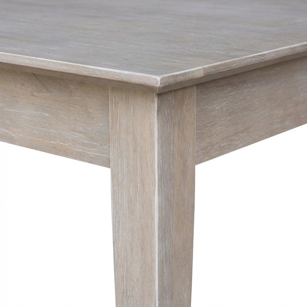 Large Washed Gray Taupe Writing Desk with Drawer, Spacious Workspace and Surface. Picture 4