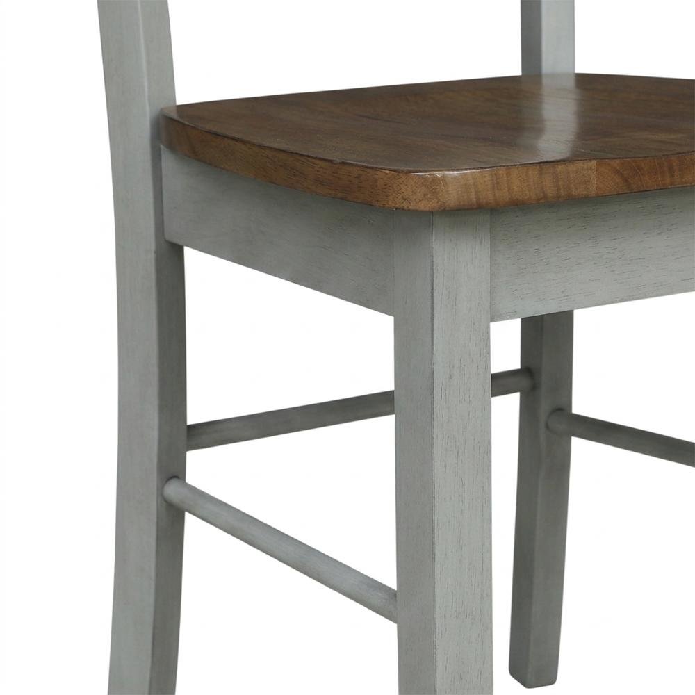 Madrid Ladderback Solid Wood Dining Chairs for Kitchen and Dining Room, Set of 2. Picture 6
