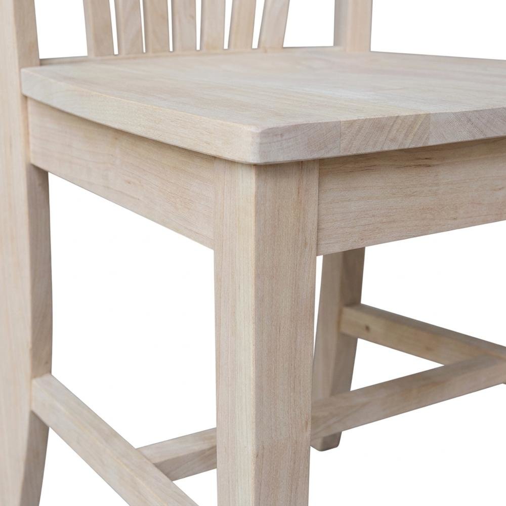 Unfinished Solid Hardwood Dining Chairs for Kitchen or Dining Room, Set of 2. Picture 6