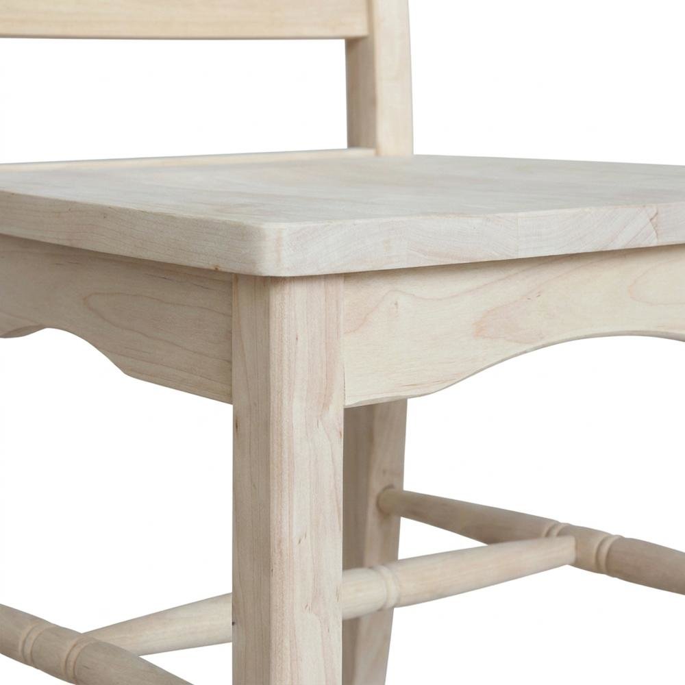 Magnolia Unfinished Hardwood Dining Chairs, Set of Two for Kitchen. Picture 6