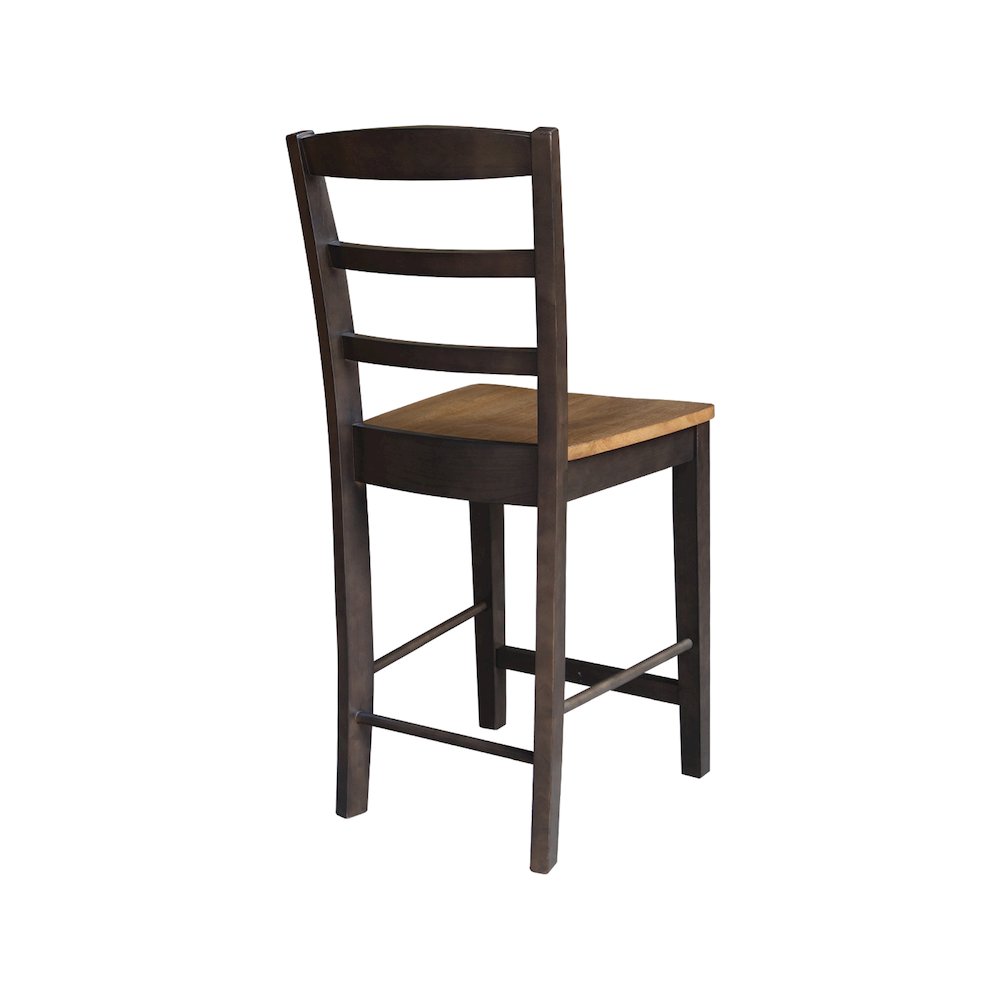 Solid Wood Madrid Counter Height Dining Stool - 24" Seat Height. Picture 9