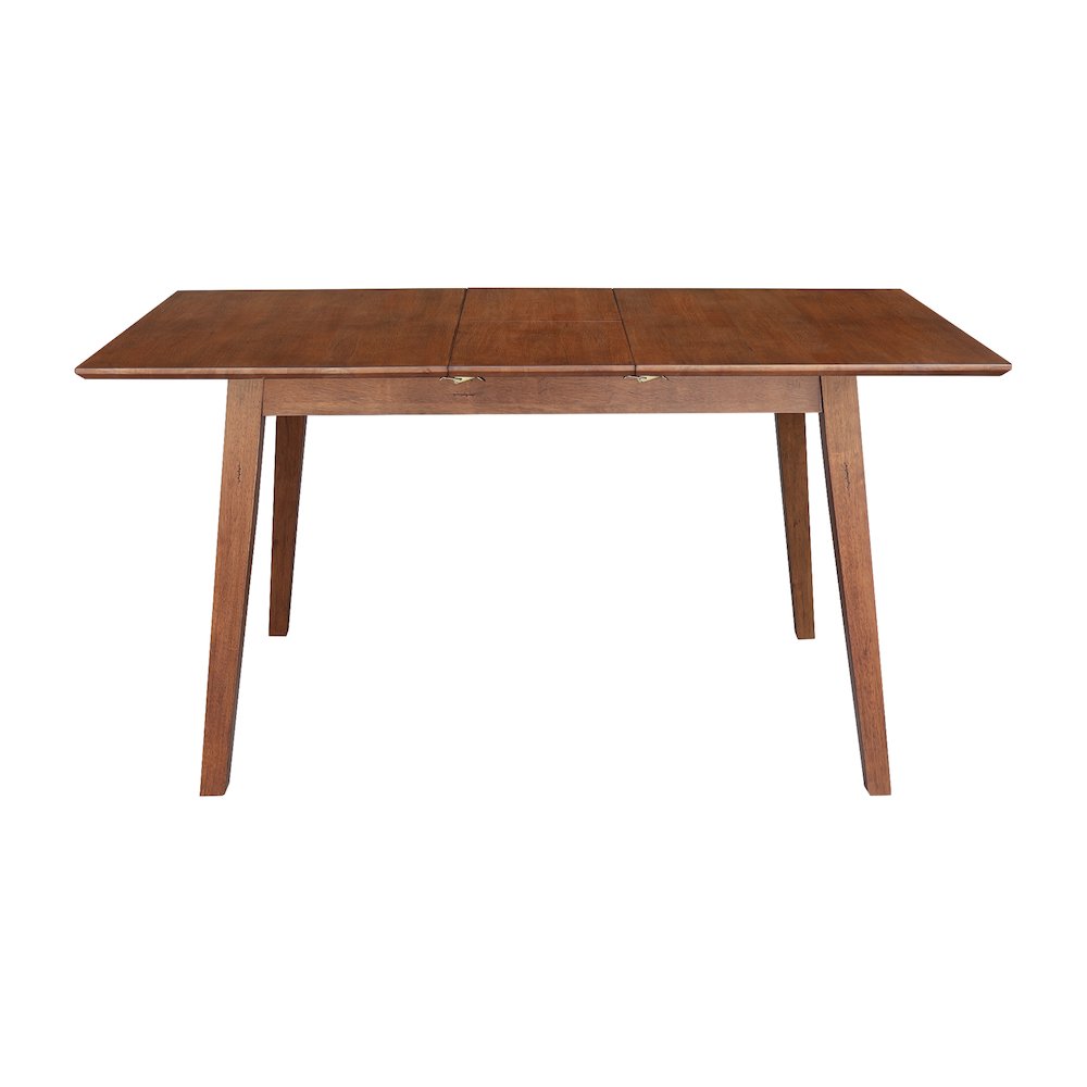 60" Butterfly Extension Dining Table, Rich Bourbon Oak Transitional Dining Table. Picture 6