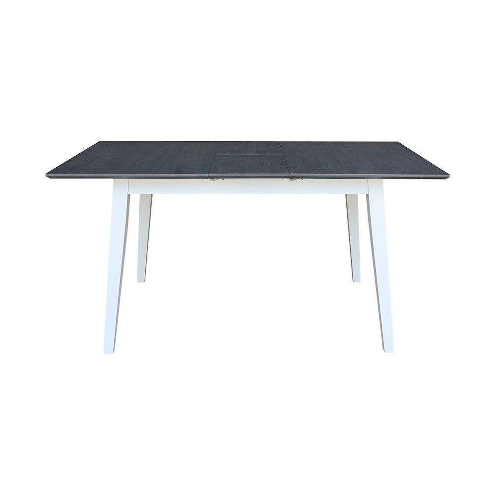 60" Butterfly Extension Dining Table, Two-Tone Farmhouse Kitchen Table. Picture 7