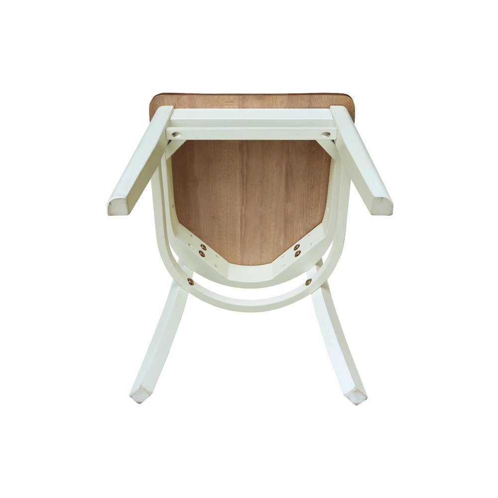 Set of Two Emily Side Chairs, Hickory/Shell. Picture 5