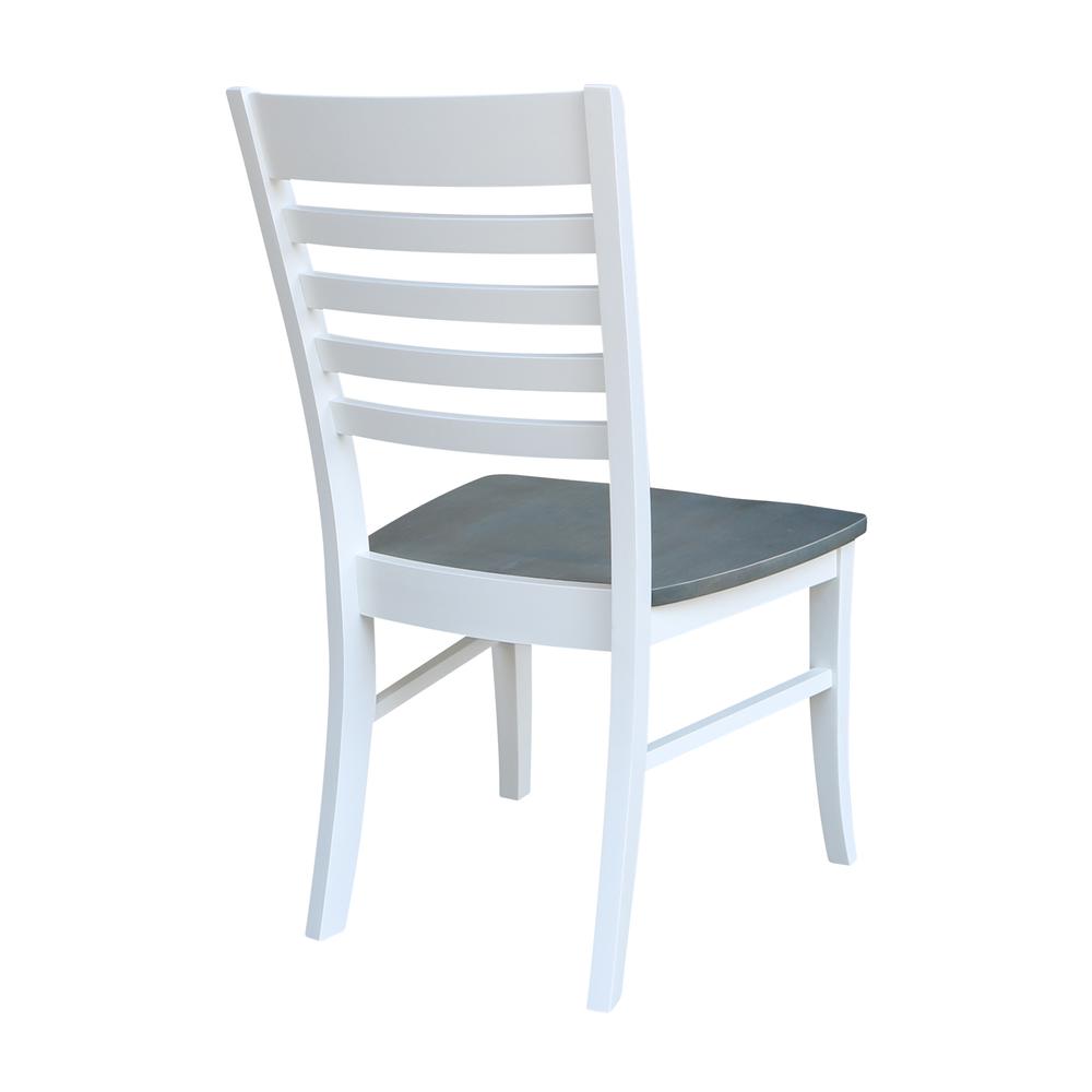 Set of Two Cosmo Roma Chairs, White/Heather gray. Picture 3