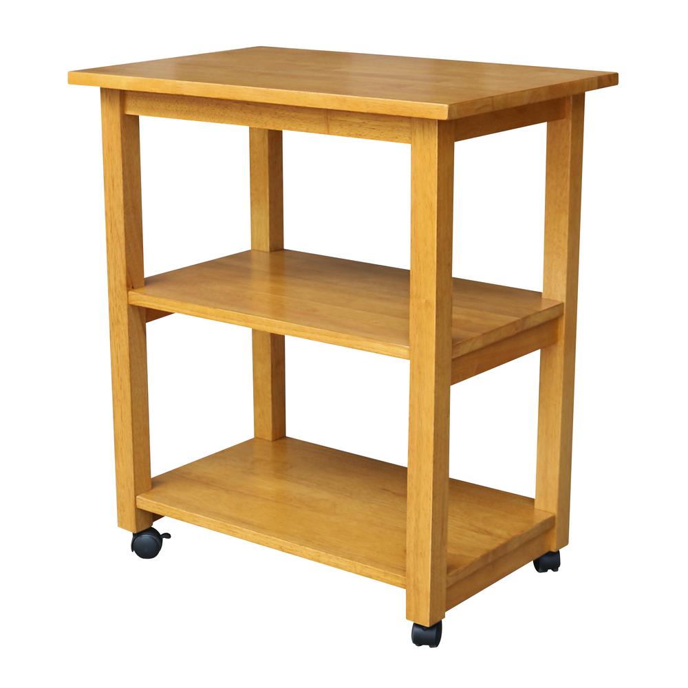 Microwave Cart, Medium Oak. Picture 1