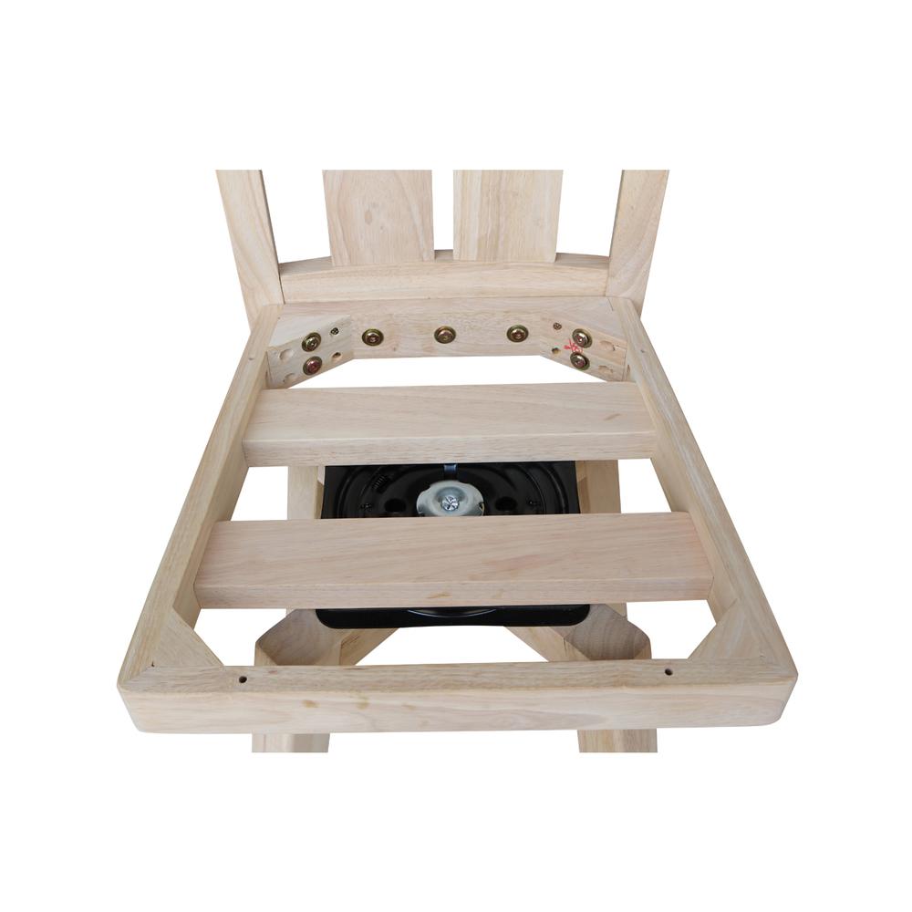 Ava Counter height Stool - With Swivel And Auto Return - 24" Seat Height, Unfinished. Picture 5