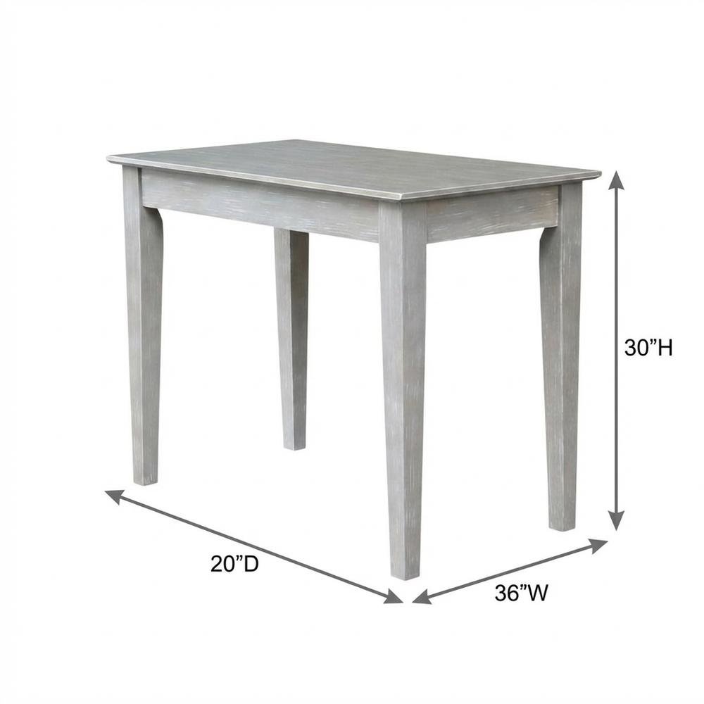 Gray Washed Writing Table With Smooth Surface And Modern Design. Picture 7