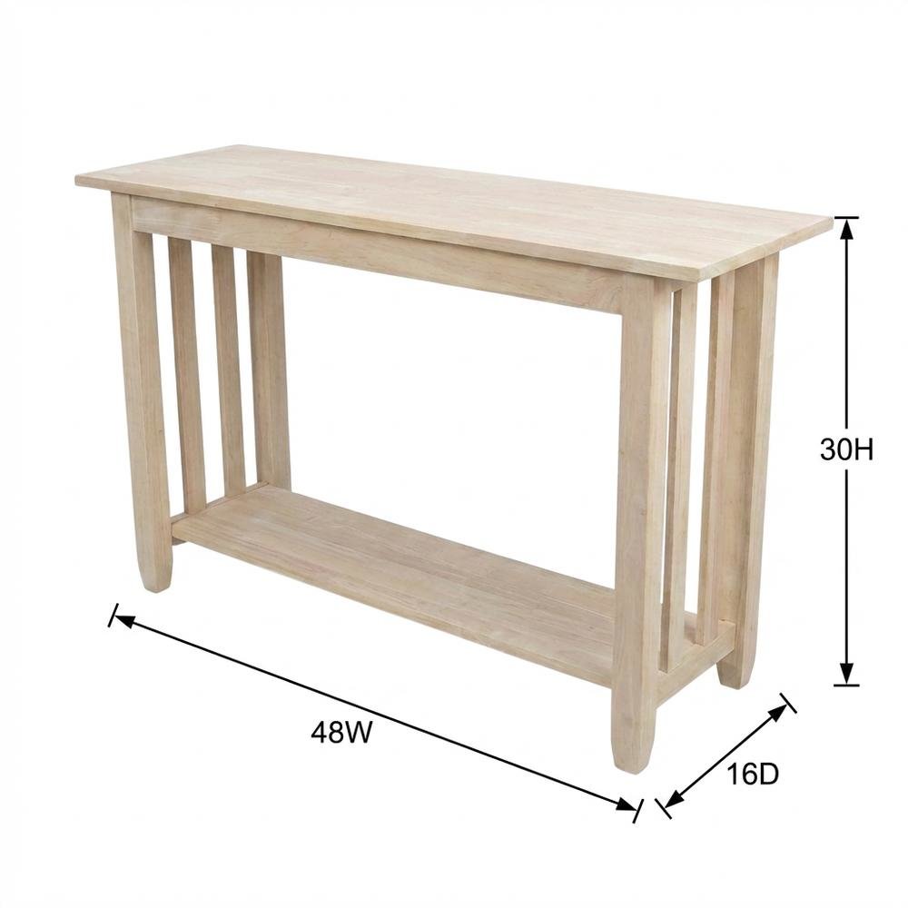 Unfinished Console or Sofa Table with Versatile Design for Living Room. Picture 7