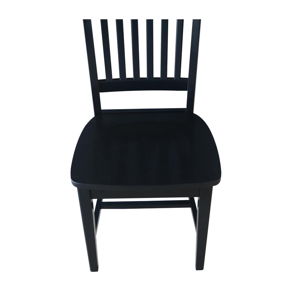 Set of Two Mission Side Chairs, Black. Picture 2