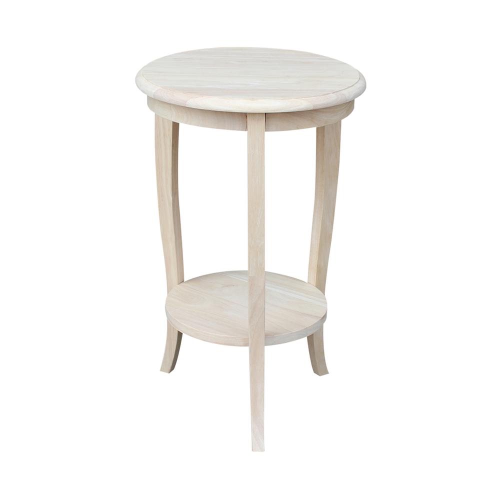 Cambria Round End Table, Unfinished. Picture 4