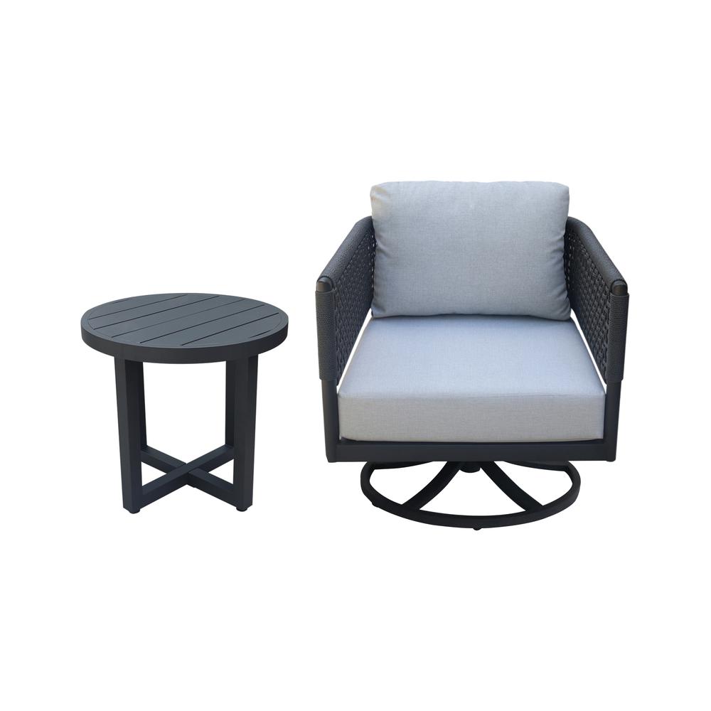 Outdoor 2 Piece Woven Abaca Rope Patio Furniture Set. Picture 1