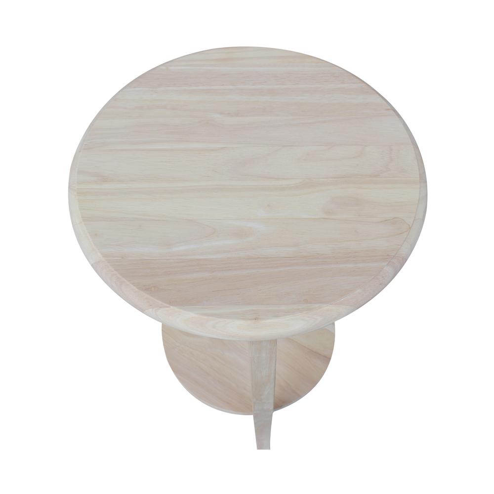 Cambria Round End Table, Unfinished. Picture 2