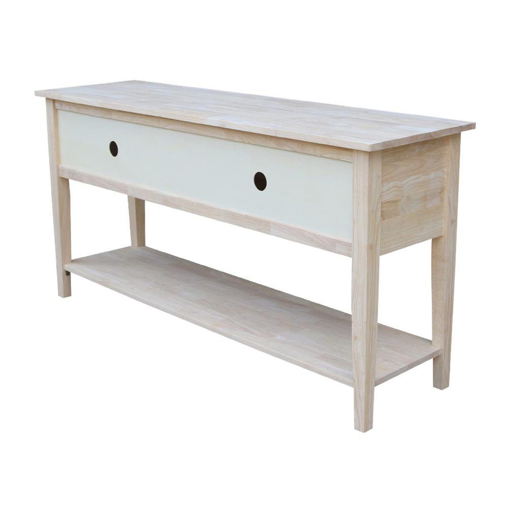 Entertainment / TV Stand - 60", Unfinished. Picture 8