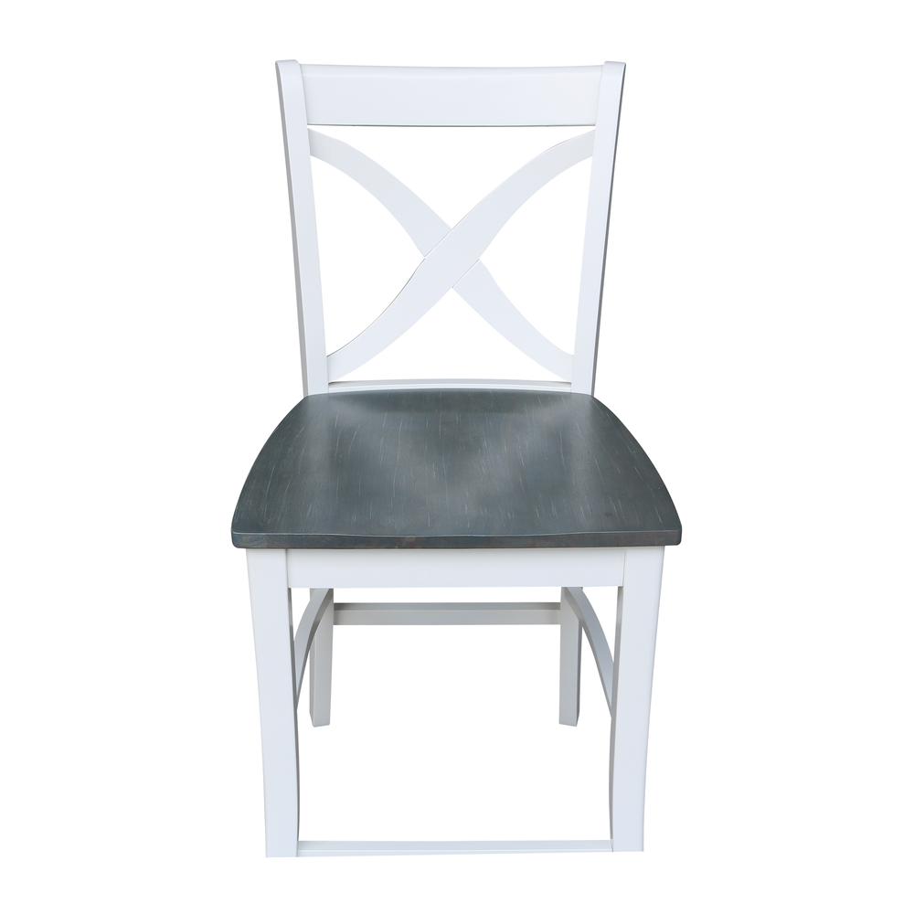 Vineyard Counter height Stool - 24" Seat Height, White/Heather gray. Picture 3