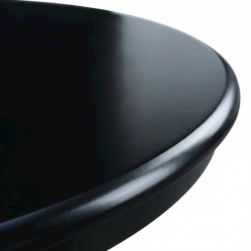 Black 36-Inch Round Pedestal Table with Sturdy Design and Elegant Finish. Picture 4