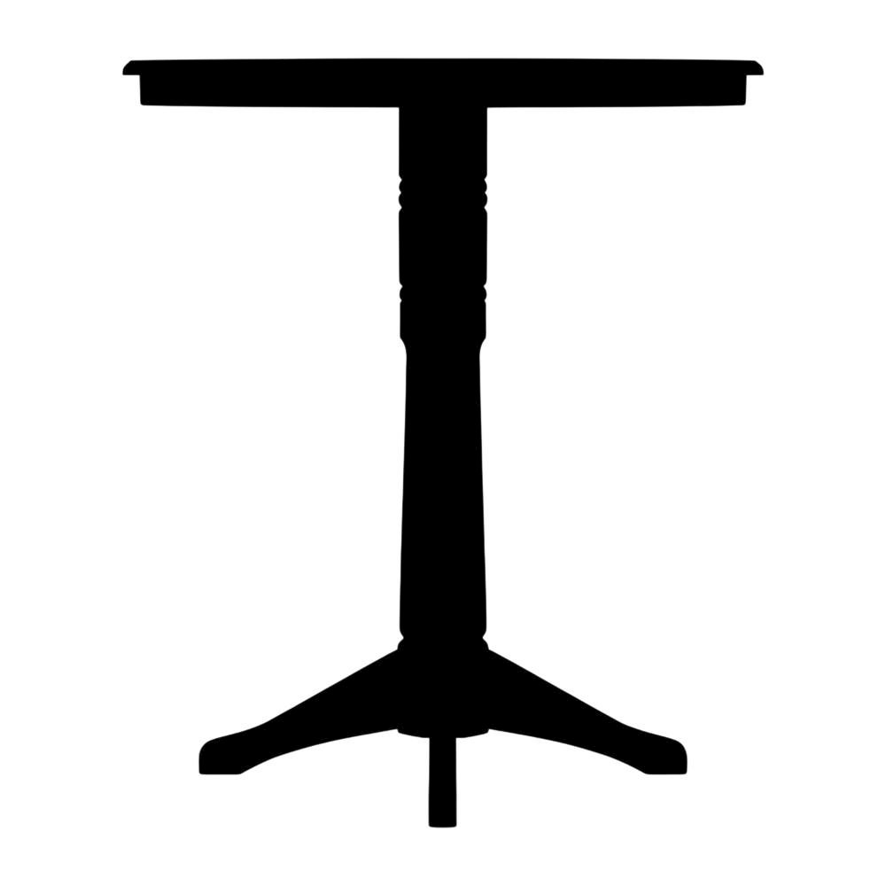 Black 36-Inch Round Pedestal Table with Sturdy Design and Elegant Finish. Picture 3
