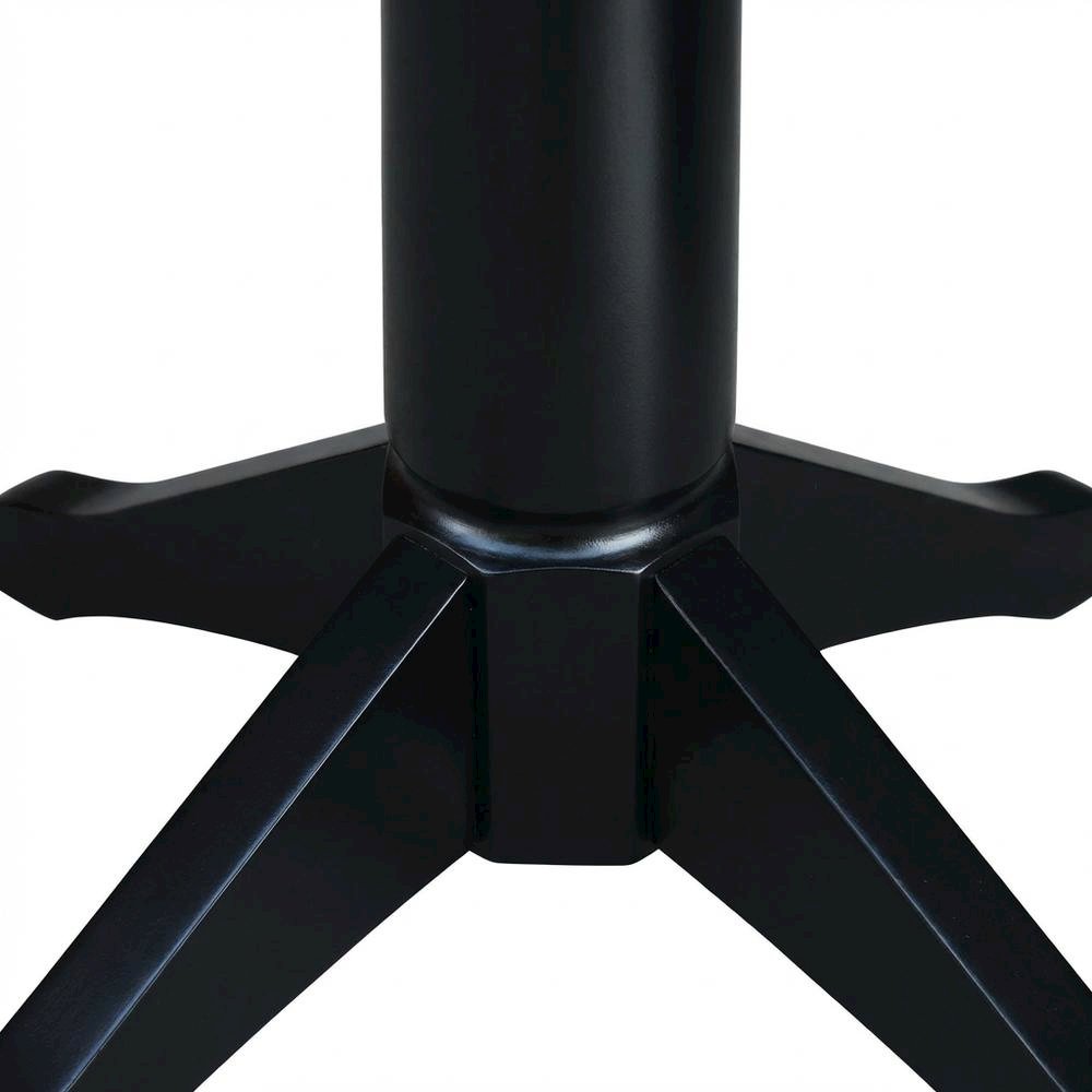 Black 36-Inch Round Pedestal Table with Sturdy Design and Elegant Finish. Picture 5