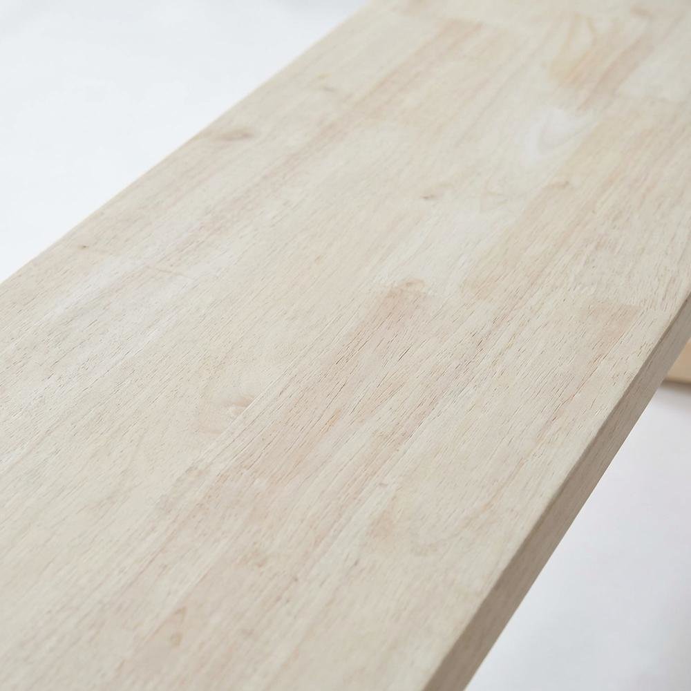 Unfinished Trestle Bench with Sturdy Construction and Wipe Clean Finish. Picture 6