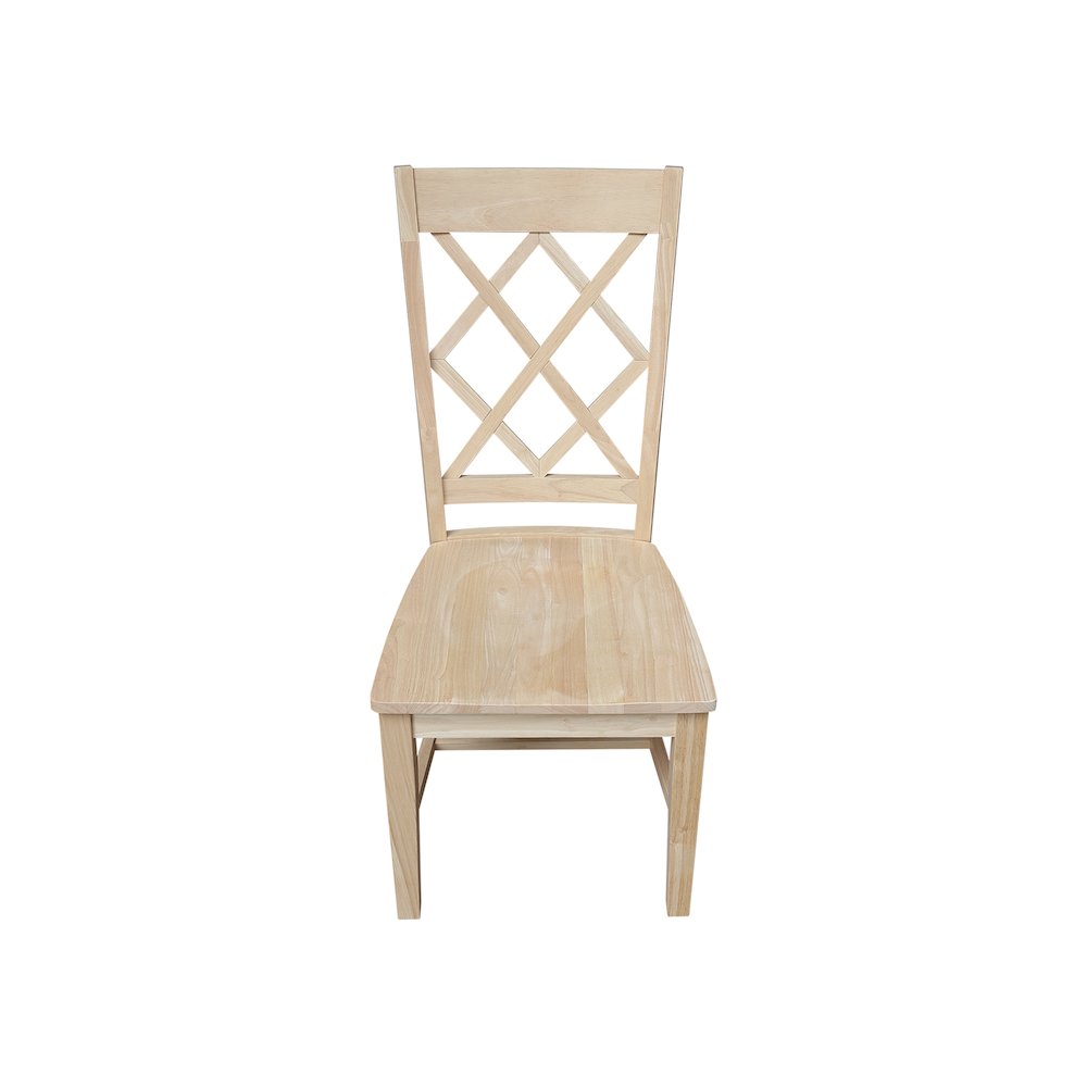 Set of Two Solid Wood Dining Chairs, Unfinished. Picture 9