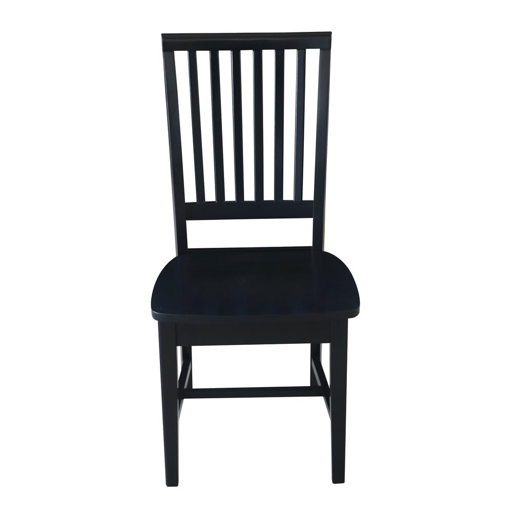Set of Two Mission Side Chairs, Black. Picture 4