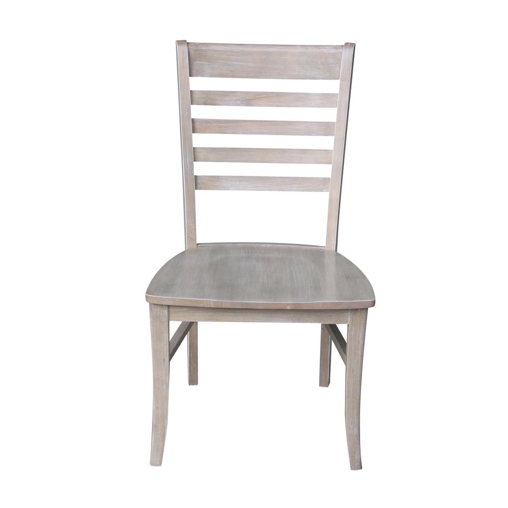 Set of Two Cosmo Chairs, Washed Finish, Washed Gray Taupe. Picture 4