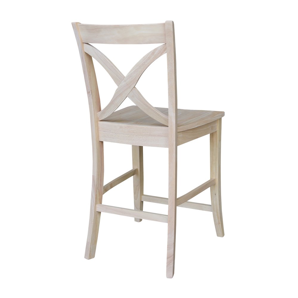Solid Wood Tall Accent Table with Iron Legs and Four Stools. Picture 6