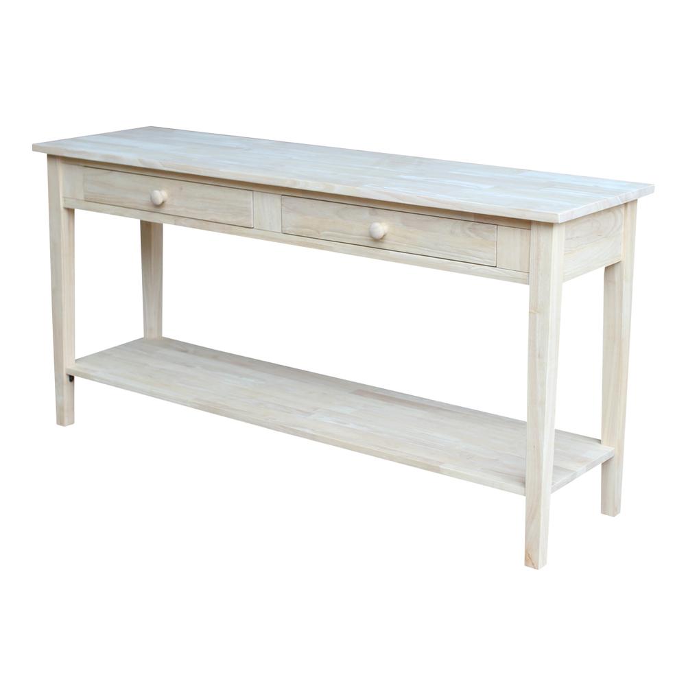 Spencer Console - Server Table - Extended Length, Unfinished. Picture 1