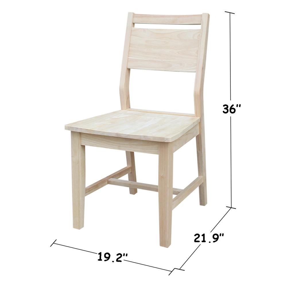Set of Two Aspen Panel Chairs, Unfinished. Picture 7