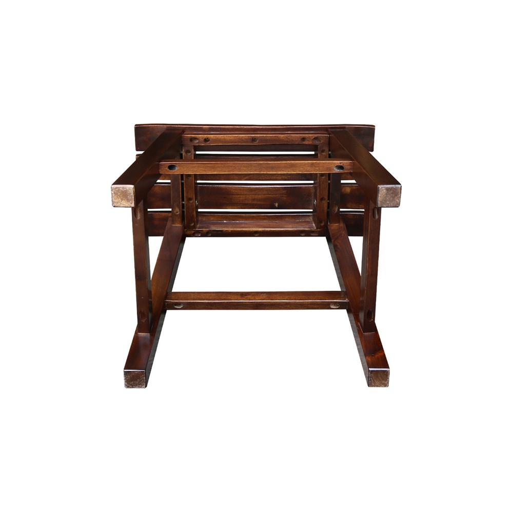 Slat Seat Stool - 18" Seat Height , Espresso. Picture 3