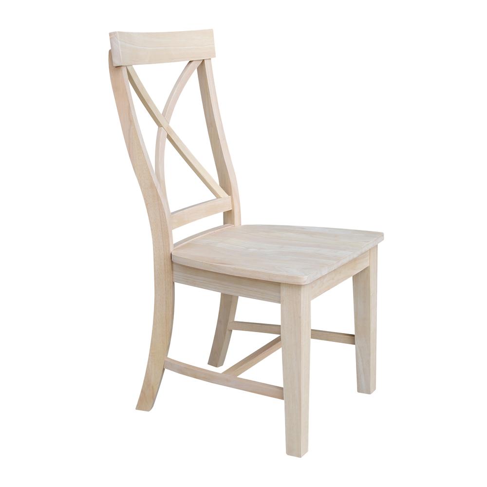 Set of Two Creekside X-Back Chairs, Unfinished. Picture 4