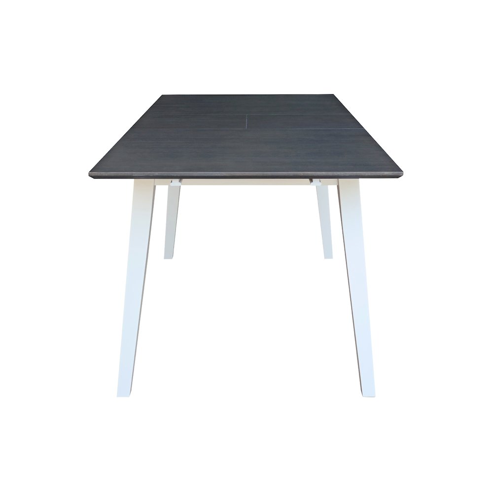 60" Butterfly Extension Dining Table, Two-Tone Farmhouse Kitchen Table. Picture 9