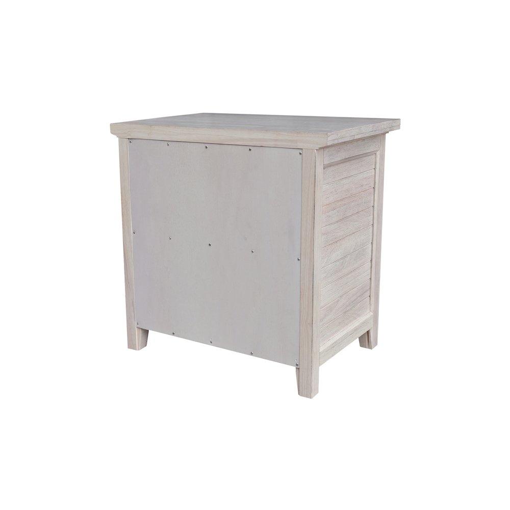 2-Drawer Nightstand, Extra-Deep Macchiato Brown Bedside Chest. Picture 5