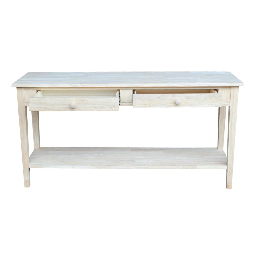 Spencer Console - Server Table - Extended Length, Unfinished. Picture 6
