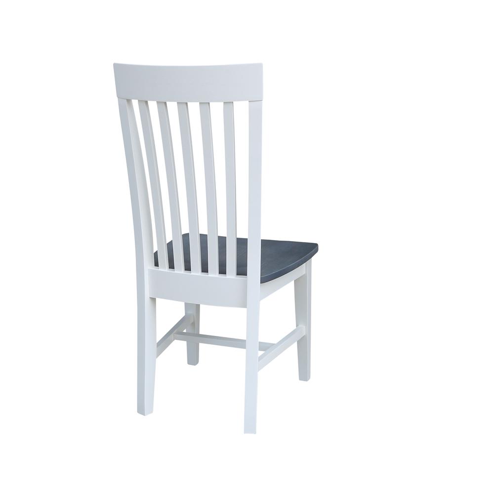 Set of Two Tall Mission Chairs, White/Heather gray. Picture 3