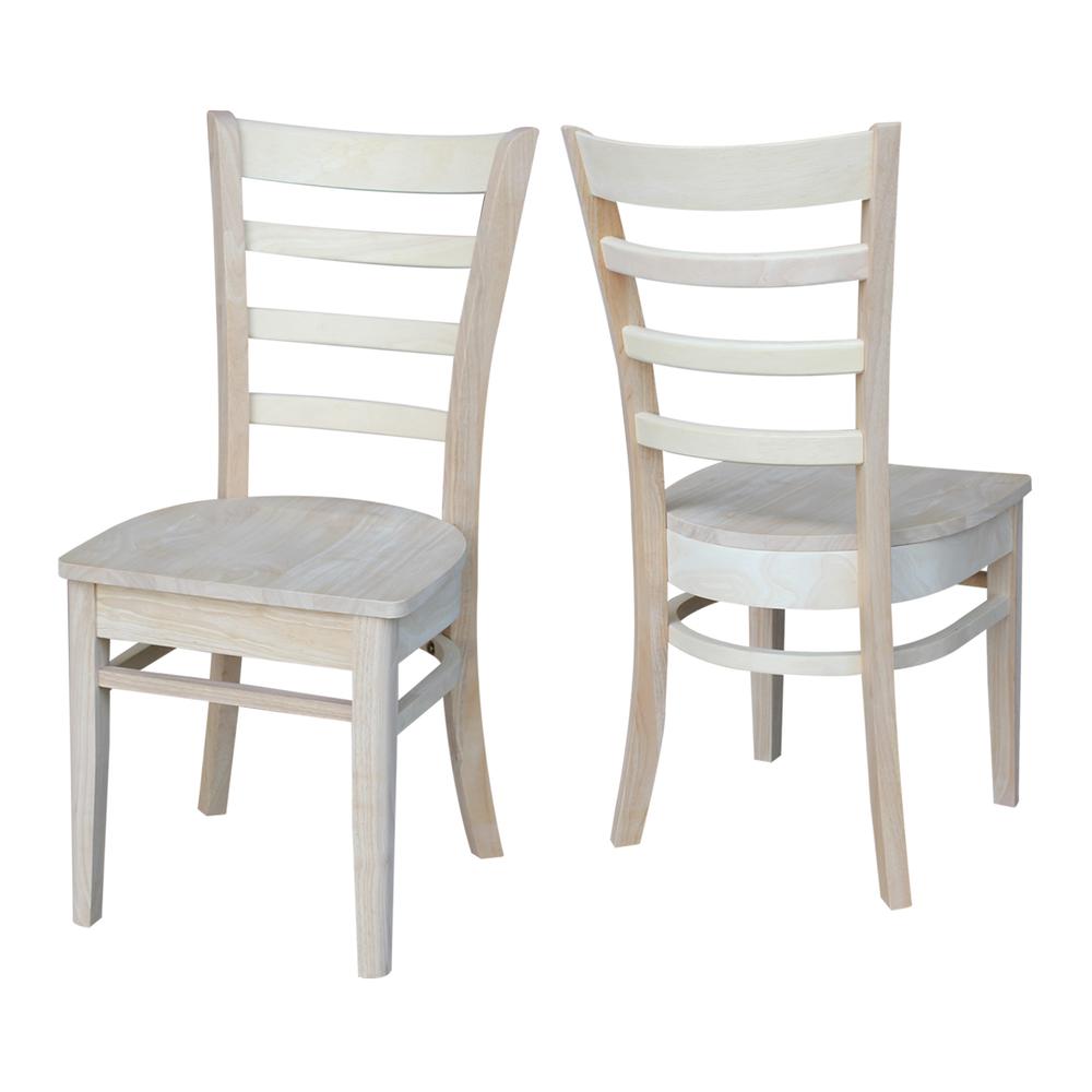 Set of Two Emily Side Chairs, Unfinished. Picture 8
