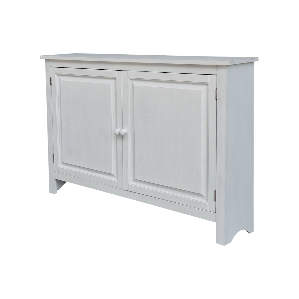 34" High Solid Wood Hall Storage Cabinet Cupboard. Picture 2