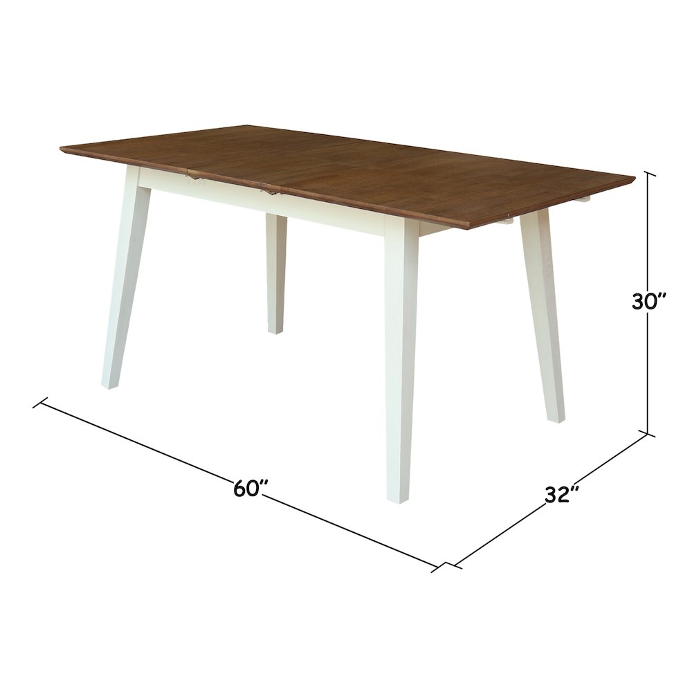60" Butterfly Extension Dining Table, Coastal Farmhouse Dining Table. Picture 4