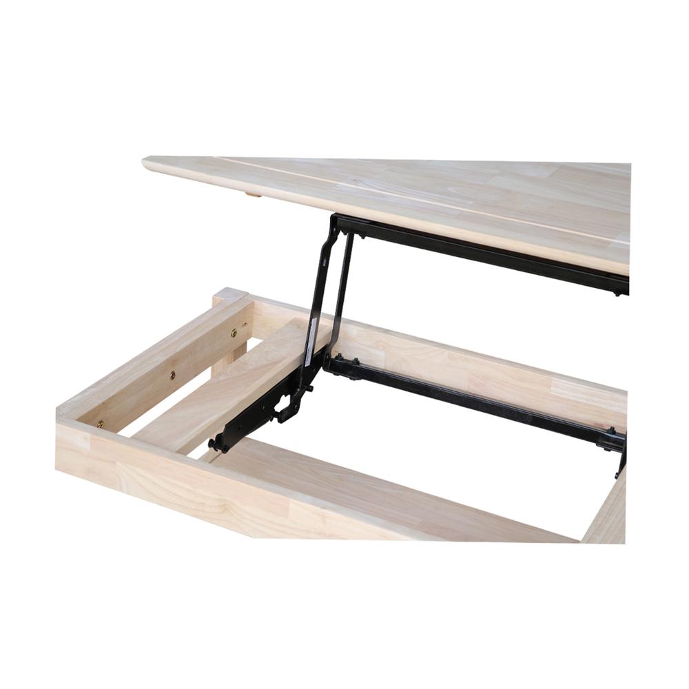 Bombay Tall Coffee Table-Includes Lift Top, Unfinished. Picture 8